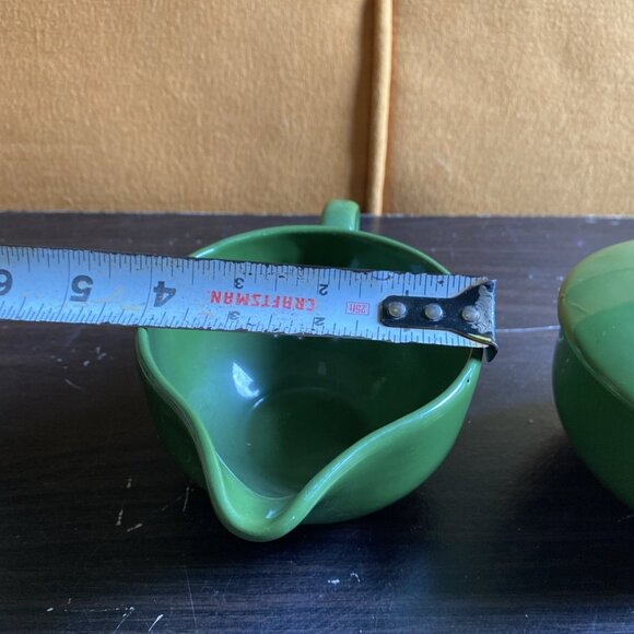 Oxford China Annie Laurie Cream  Sugar Set MCM Cottage Green 4" - Picture 10 of 11